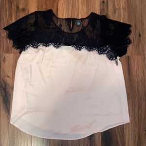 Torrid black lace shirt *like new*